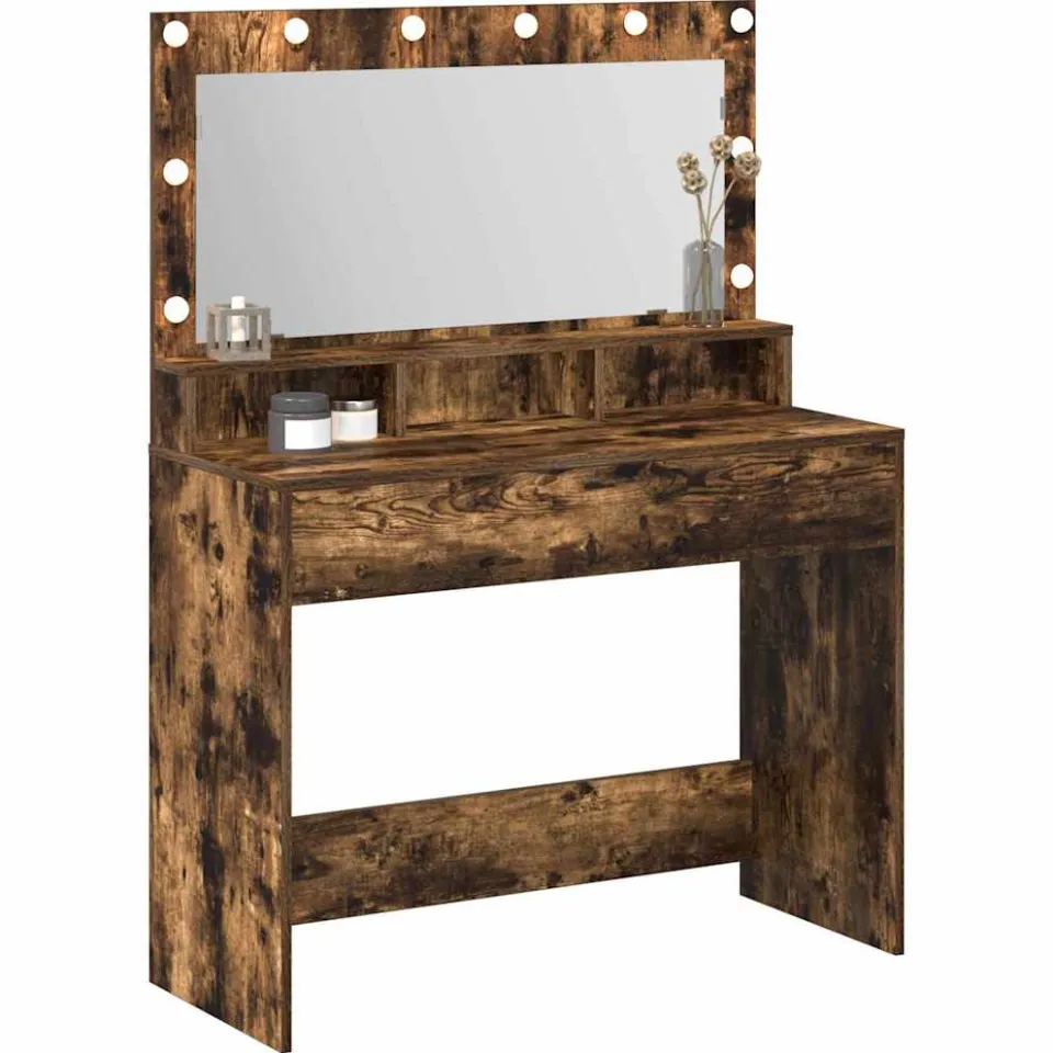 vidaXL Plafondtafel Gerookt eiken 100 x 41 x 135 cm Bewerkt hout Bruin