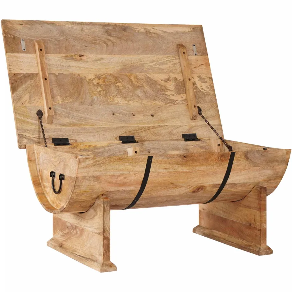 vidaXL Salontafel 88x50x40 cm massief mangohout bruin