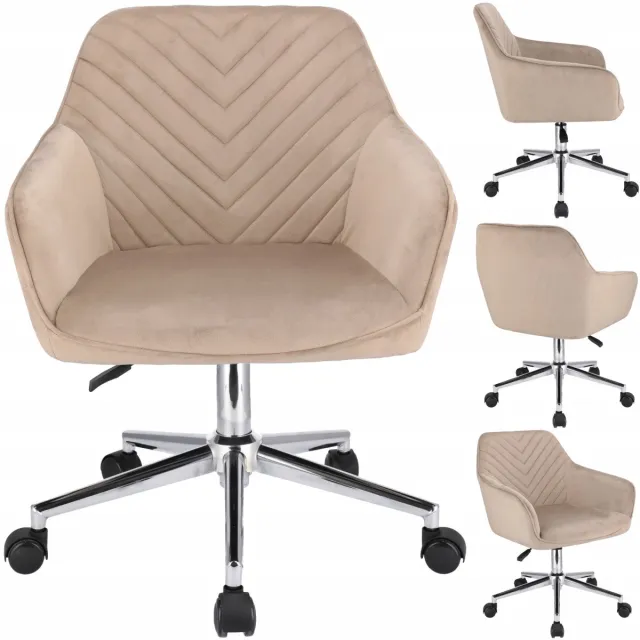 Jumi NAPOLI beige fauteuil op zilveren voet
