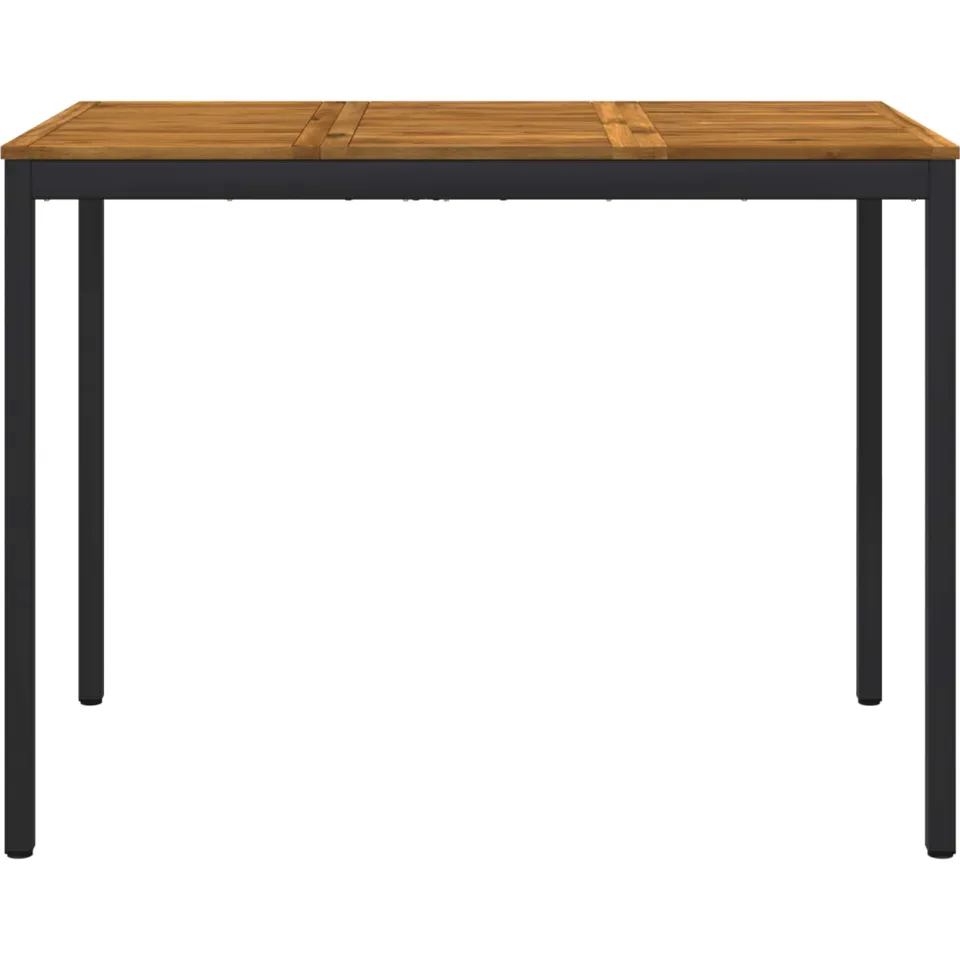 vidaXL Tuinbar Tafel NAARDEN Naturel en Zwart 141 x 80,5 x 105 cm Bruin
