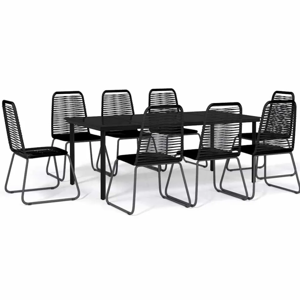 vidaXL 9-delige Tuinset zwart, foto 3