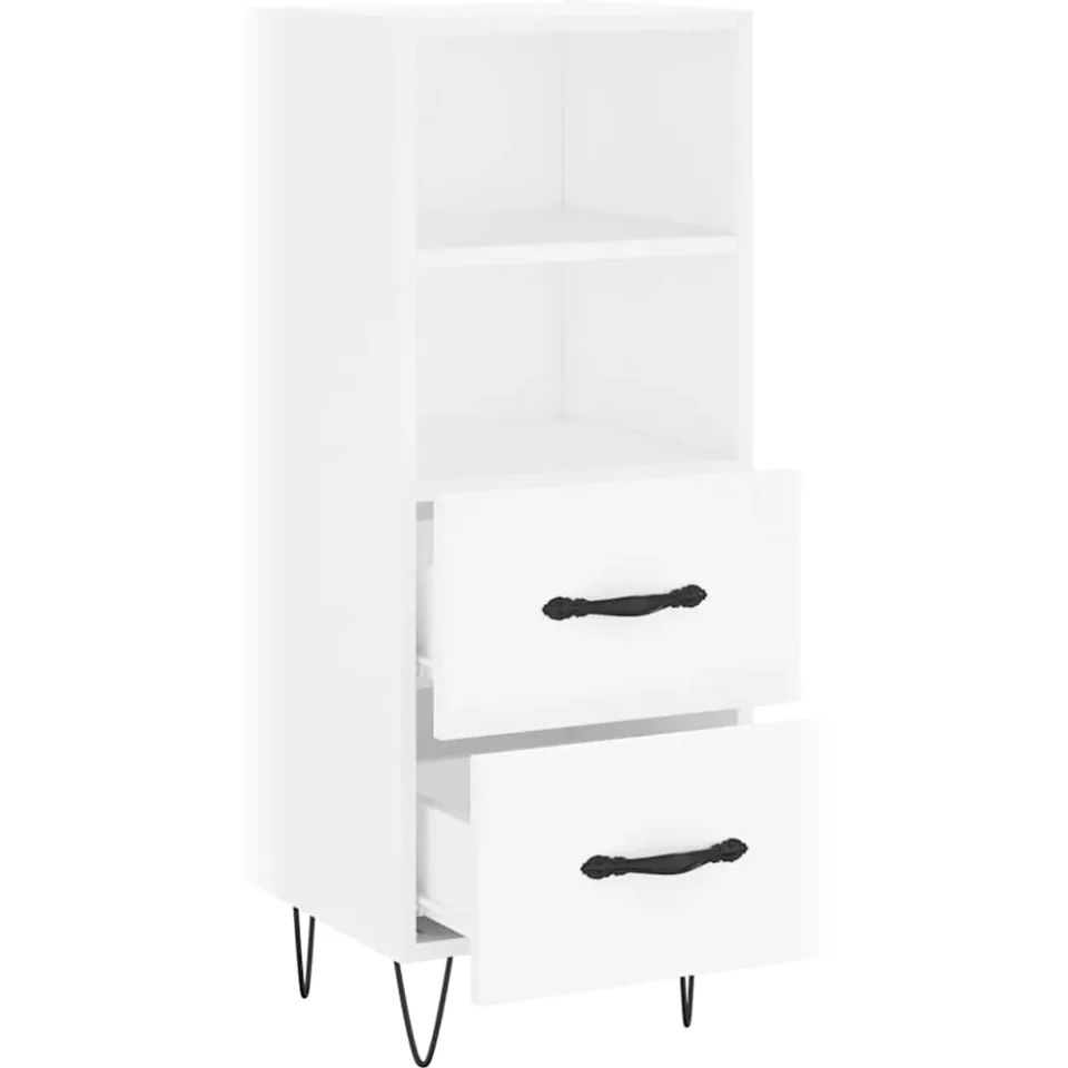 vidaXL Dressoir 34,5x34x90 cm bewerkt hout wit