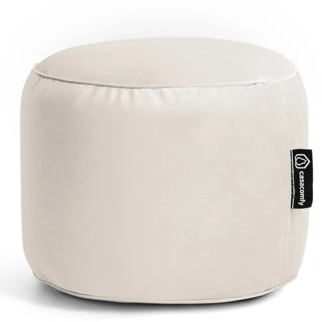 Casacomfy CozyClub - Ronde Poef - Beige - Fluwelstof - Woonkamerstoel