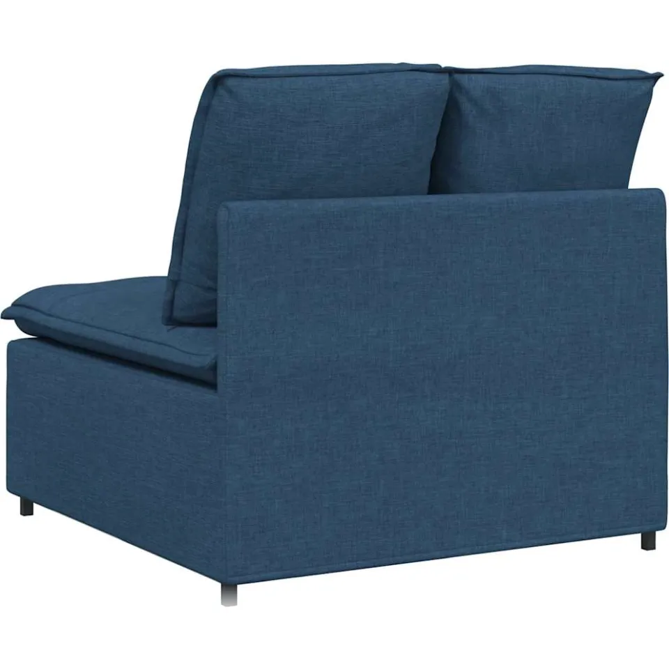 vidaXL Modulaire bank middenmodule met kussens 100 cm blauw, foto 4