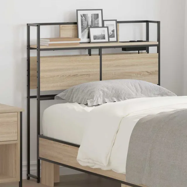 vidaXL Opberghoofdbord Sonoma eiken 80 cm Bewerkt hout Bruin