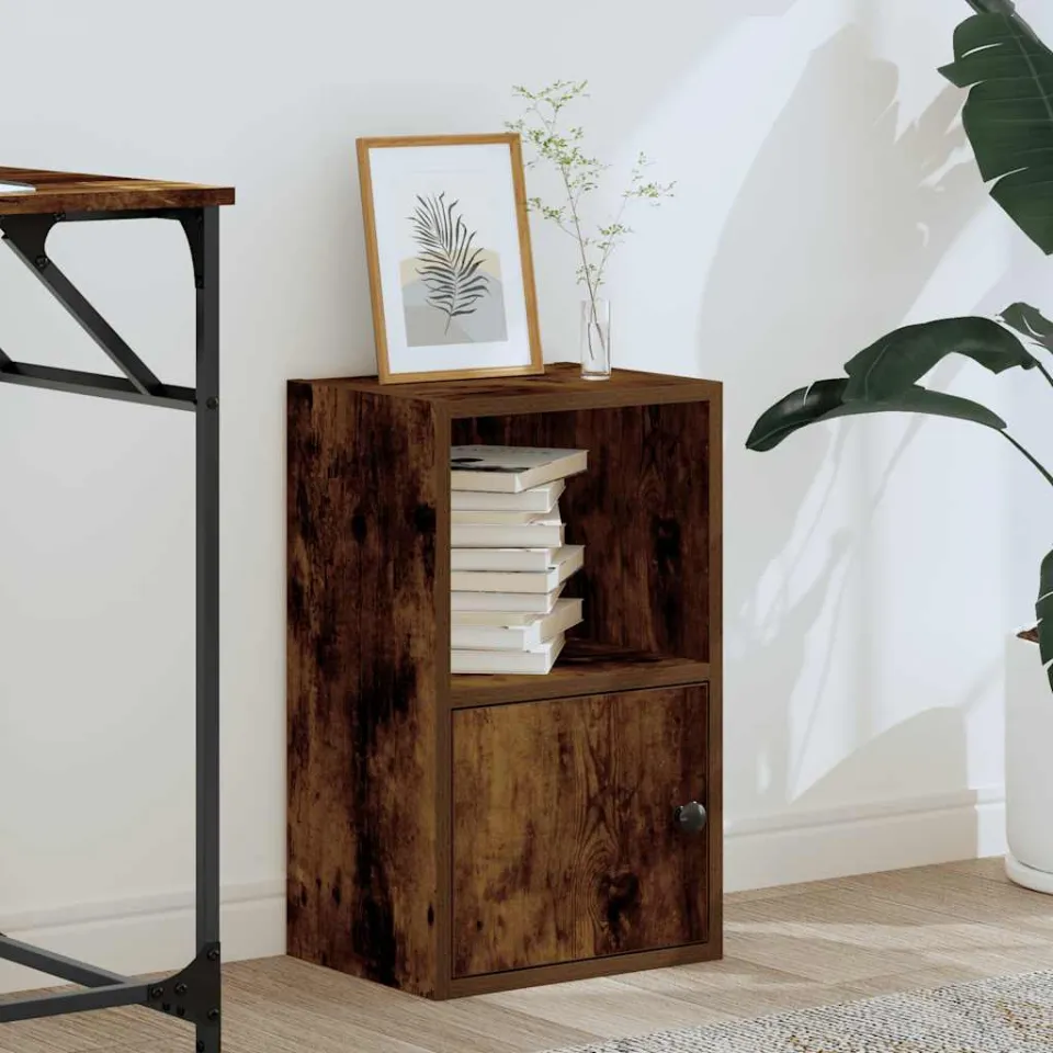 vidaXL Boekenkast 31x24x52 cm bewerkt hout gerookt eikenkleurig, foto 2