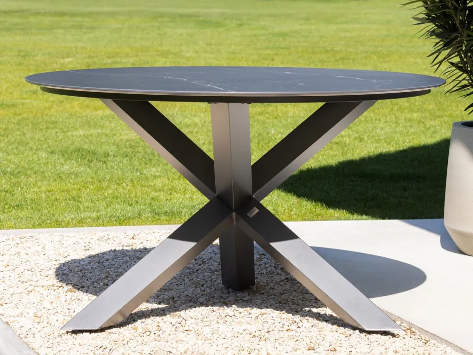 Bellagio tuinmeubelen Bellagio Lodola dining tuintafel ø 150cm zwart, foto 2