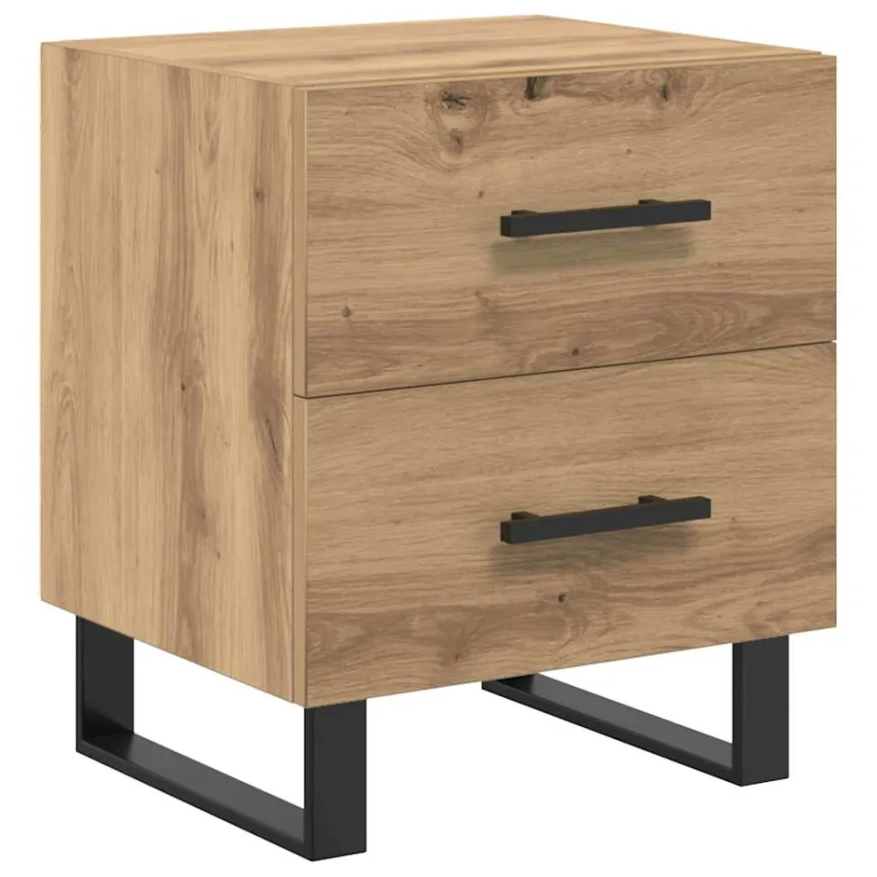 vidaXL Nachtkastje Artisan Eiken 40 x 35 x 47,5 cm Bewerkt hout, foto 3