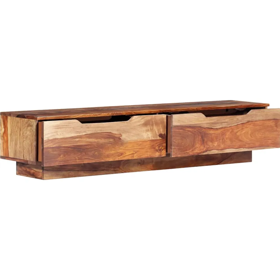 vidaXL Tv-meubel 145x30x30 cm massief hout bruin, foto 2
