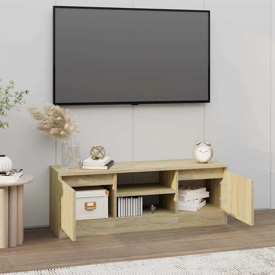 vidaXL Tv-meubel met deur 102x30x36 cm sonoma eikenkleurig, foto 2