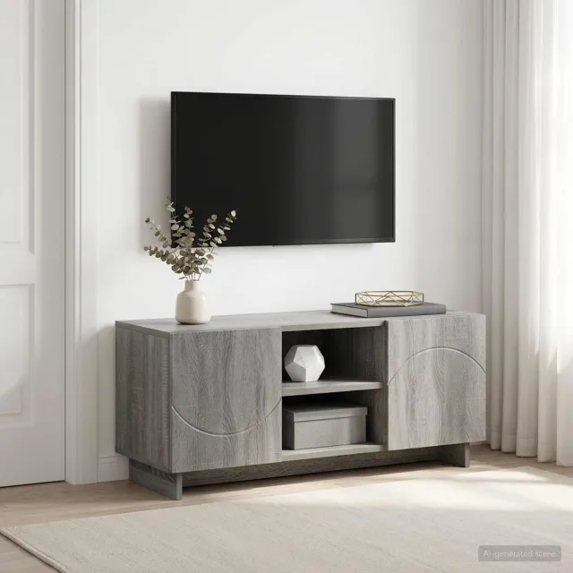vidaXL TV-standaard 90 x 34,5 x 40 cm Grijs Sonoma Bewerkt hout