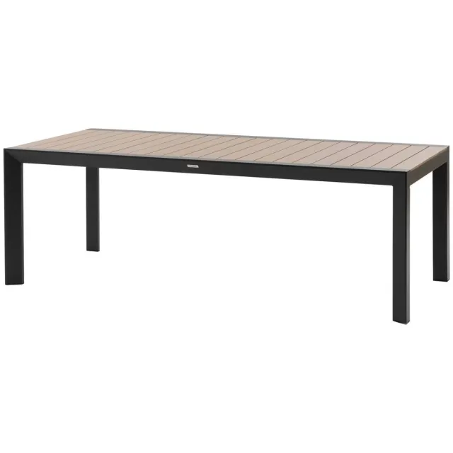 Hespéride Tuintafel voor 8 personen van aluminium met houtlook ÉVASION miel