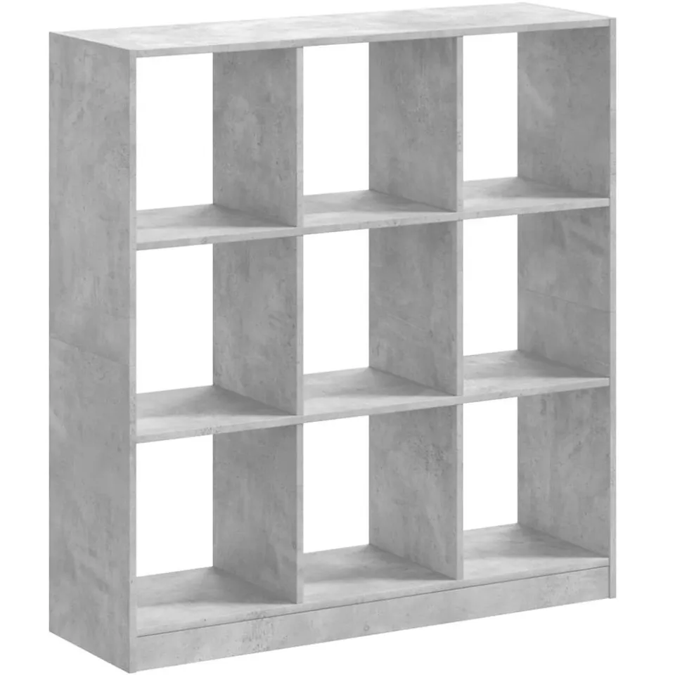 vidaXL Boekenkast 102x32x108 cm bewerkt hout betongrijs grijs, foto 3