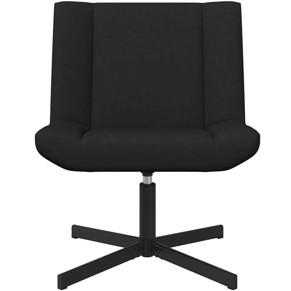 vidaXL Draaistoel Zwart 63 x 75 x 76 cm Stof, foto 4