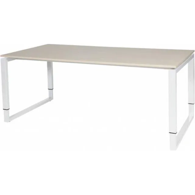 Schaffenburg Verstelbaar Bureau - Domino Plus 180x90 logan - wit frame Wit (RAL9010)/Logan eiken