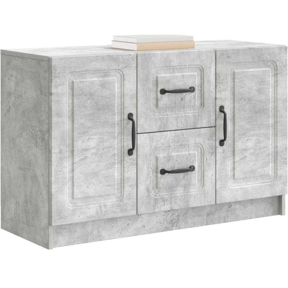 vidaXL Dressoir Betongrijs 89 x 34,5 x 57 cm Bewerkt hout grijs