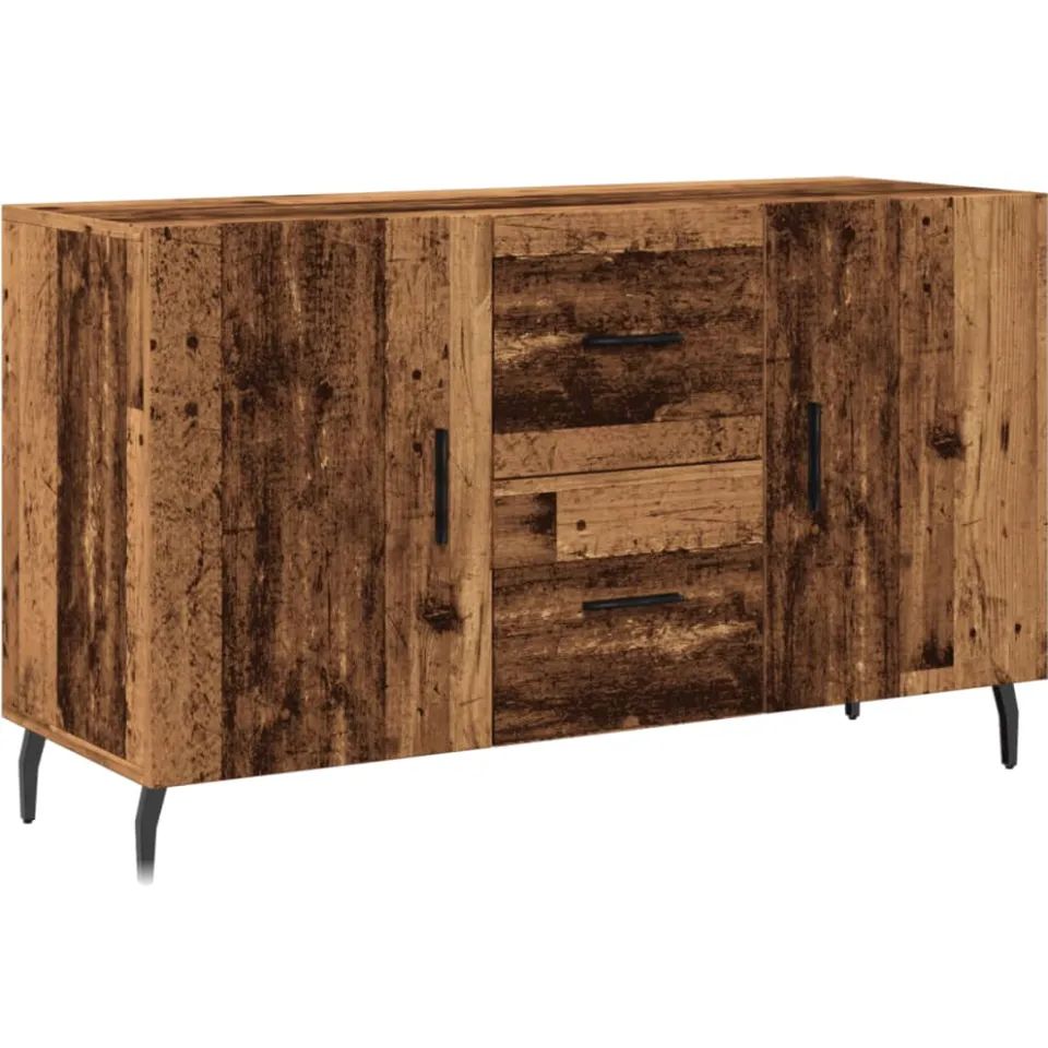 vidaXL Dressoir 100x36x60 cm bewerkt hout oud houtkleurig bruin, foto 3