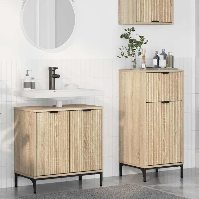 vidaXL Badkamermeubelset 2 st Sonoma Eiken 39,5 x 36 x 88 cm Bruin