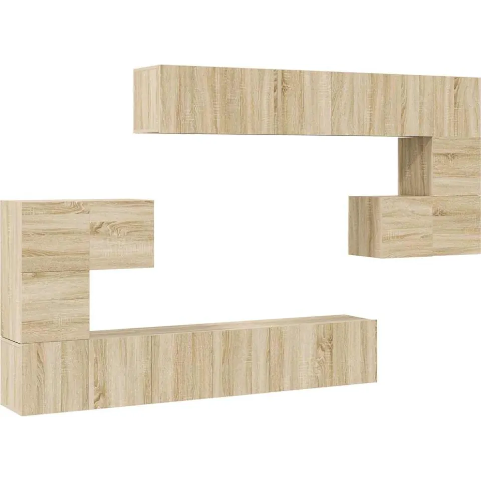vidaXL 10-delige Tv-meubelset bewerkt hout sonoma eikenkleurig, foto 3