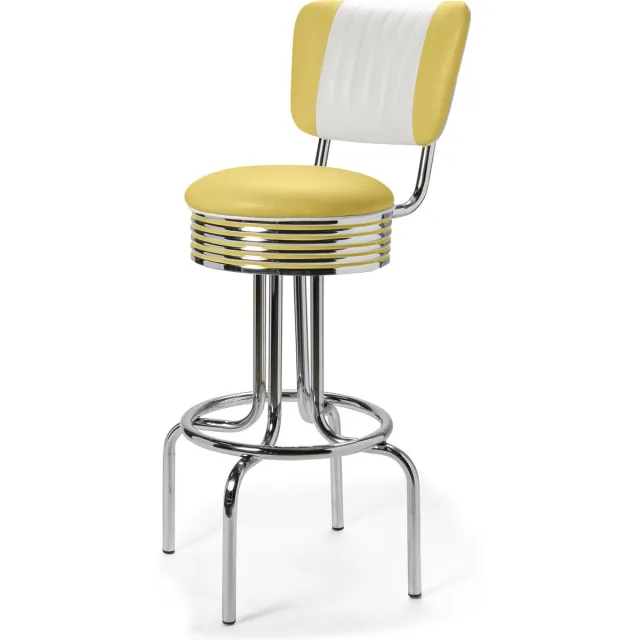 Bel Air Retro Barkruk BS-28CB Geel
