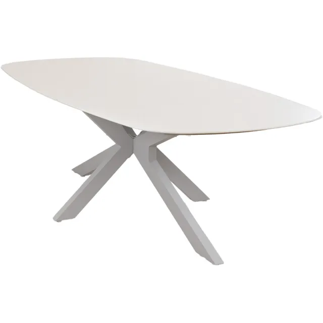 Madison Deens ovale tuintafel Barletta 240 cm | 6 personen | Sandstone/Camel | Kunststof & aluminium