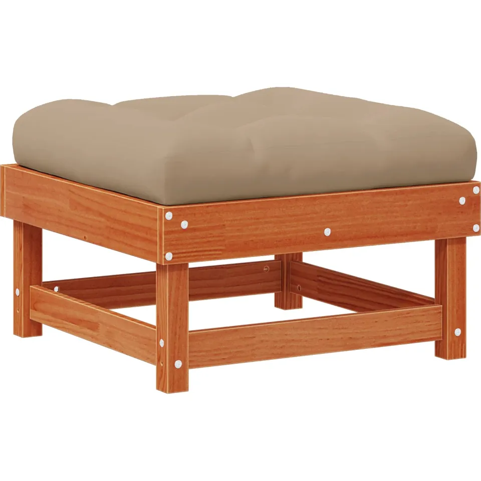 vidaXL Tuin loungeset 4 st Wasbruin Massief grenenhout