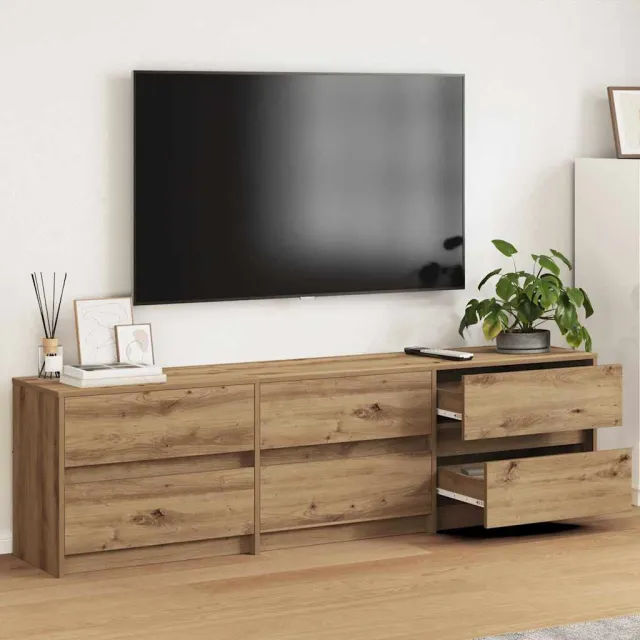 vidaXL TV Eenheden 2 st 180 x 34 x 50 cm Artisan Eiken Beige