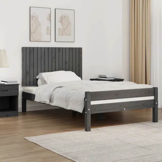 vidaXL Wandhoofdbord 108x3x60 cm massief grenenhout zwart