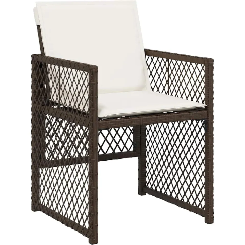 vidaXL 15-delige Tuinset met kussens poly rattan bruin, foto 3
