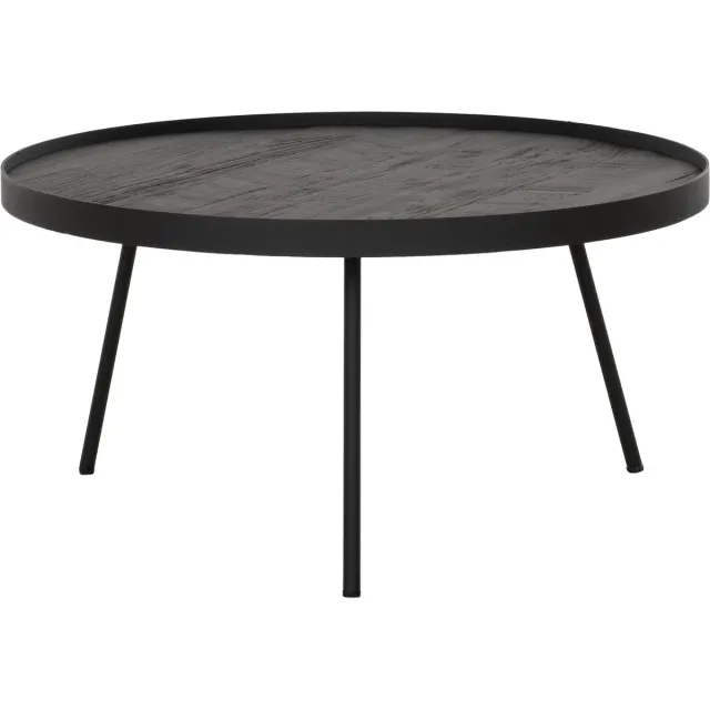 DTP Home Highlight Saturnus salontafel rond teakhout zwart - Ø60 x 30 cm