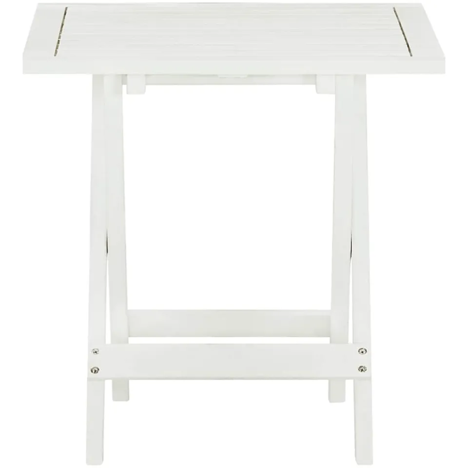 vidaXL Bistrotafel 46x46x47 cm massief acaciahout wit, foto 2