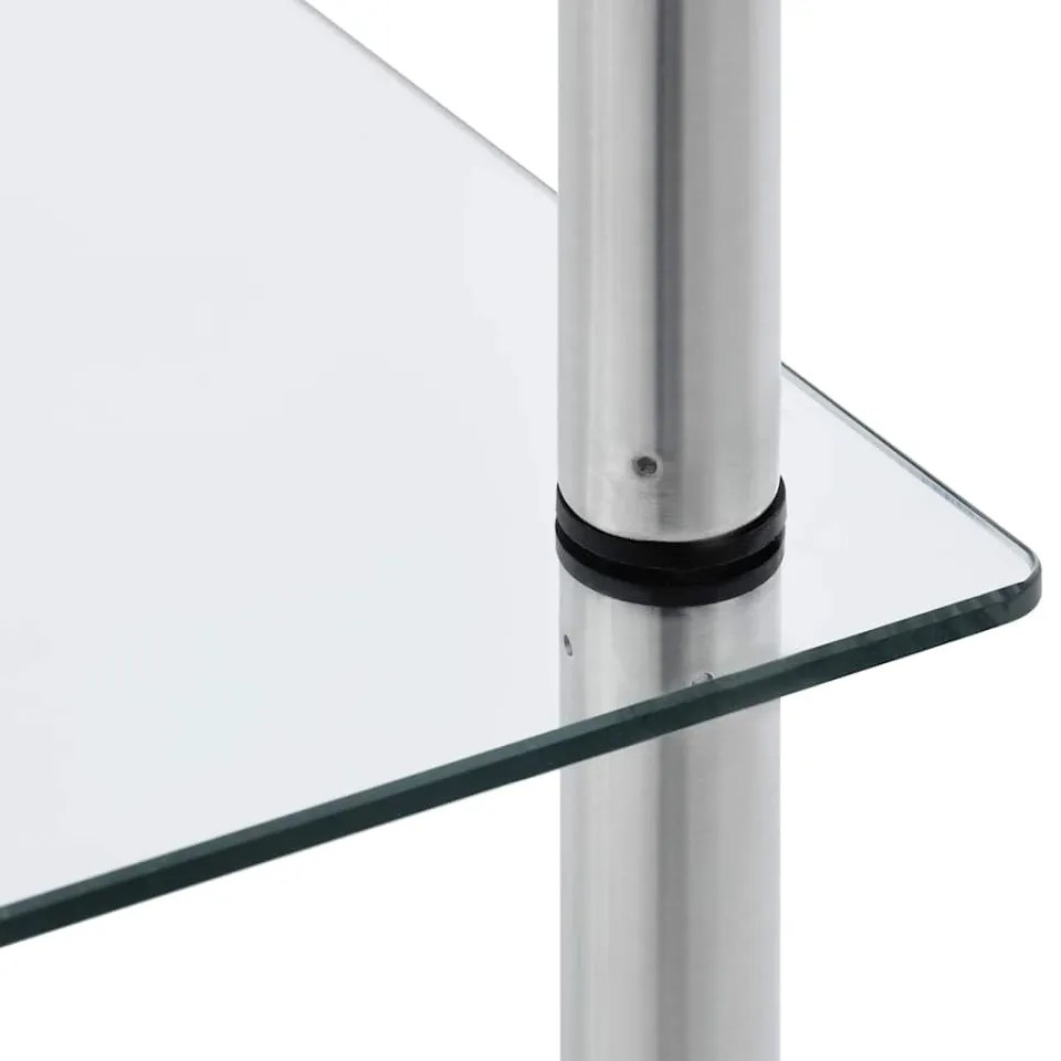 vidaXL Kastje 6-laags 40x40x160 cm gehard glas transparant transparent, foto 4