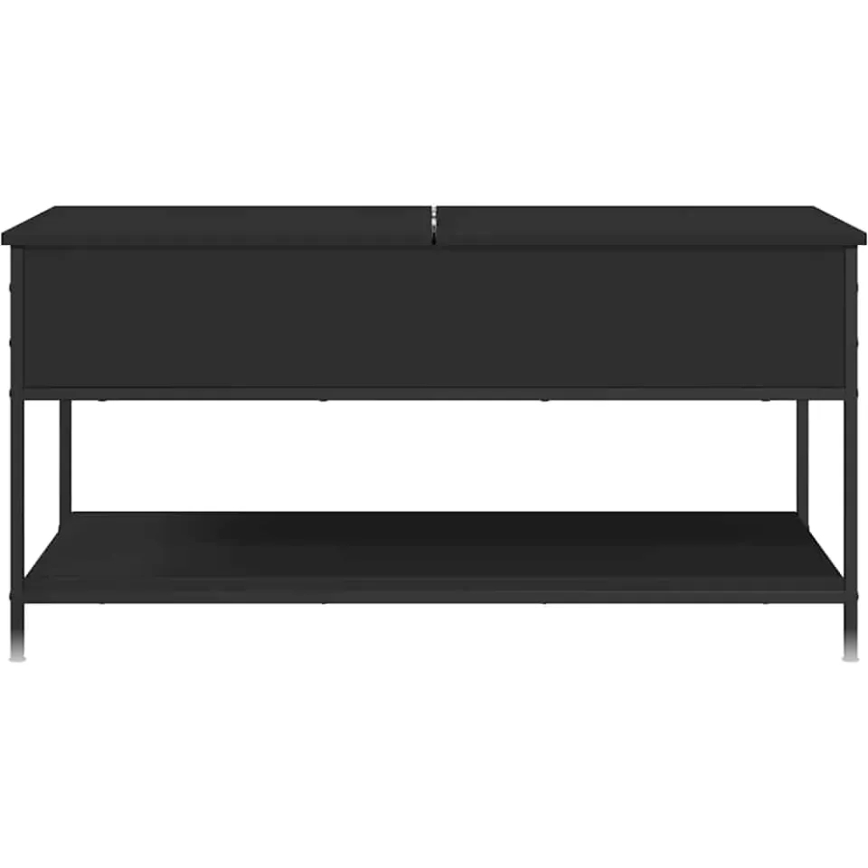 vidaXL Salontafel 100x50x50 cm bewerkt hout en metaal zwart, foto 4