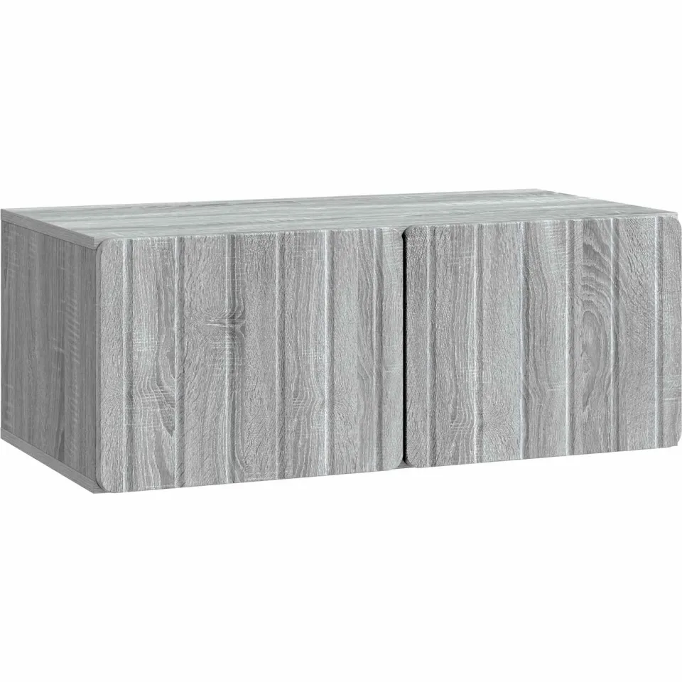 vidaXL Wandbeugel TV-kast 78,5 x 41 x 30 cm Grijs Sonoma Bewerkt hout