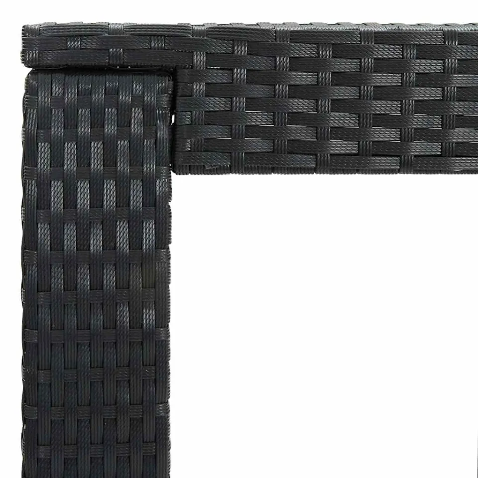 vidaXL Tuinbartafel 60,5x60,5x110,5 cm poly rattan zwart, foto 4