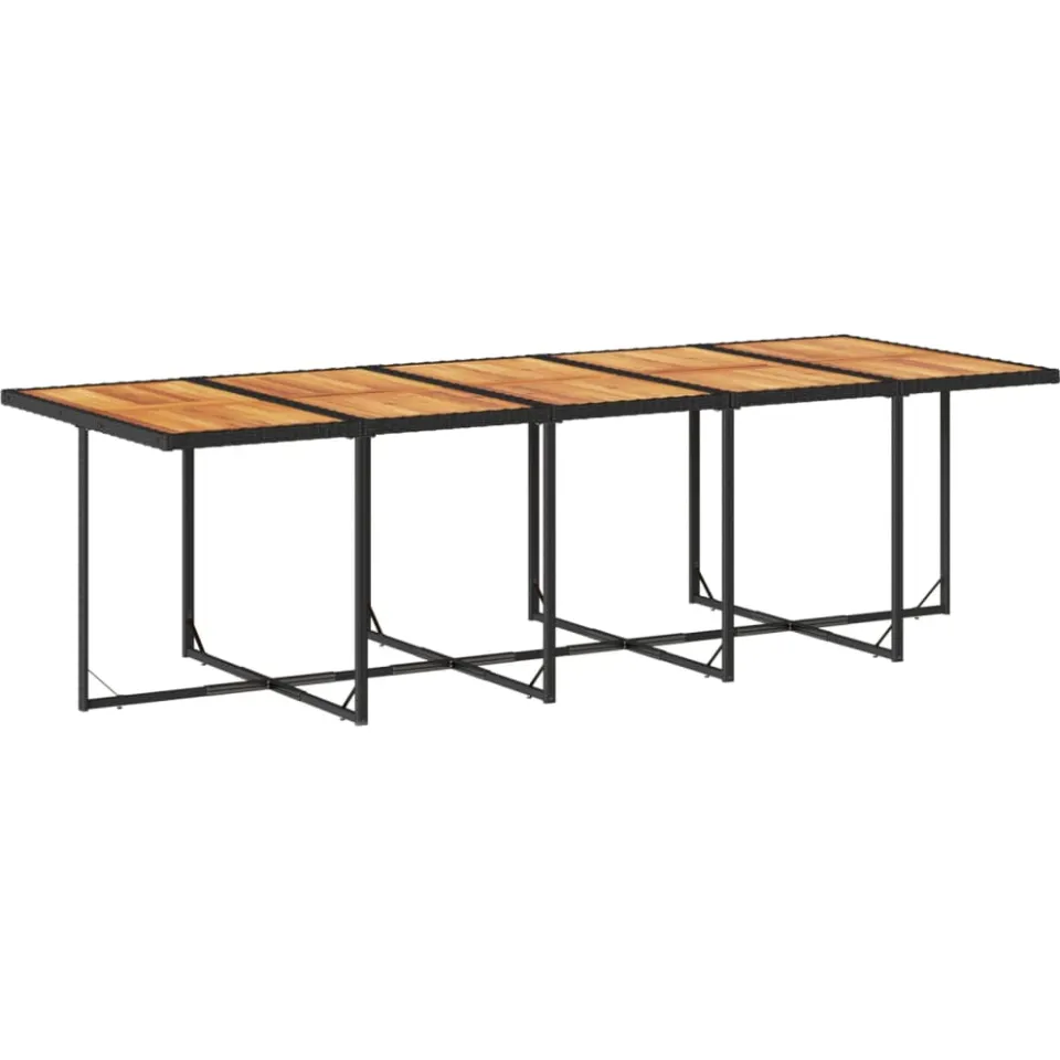 vidaXL 11-delige Tuinset met kussens poly rattan zwart, foto 3