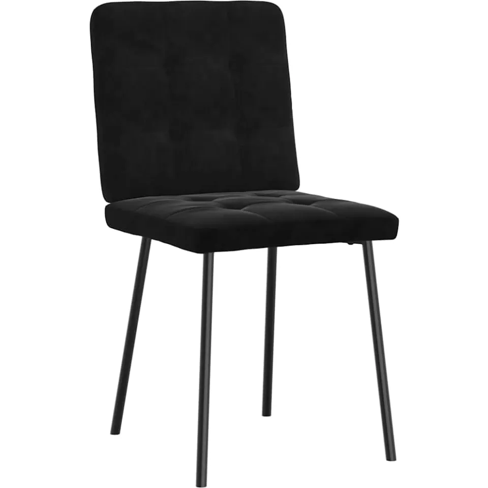 vidaXL Eetkamerstoelen 4 st fluweel zwart