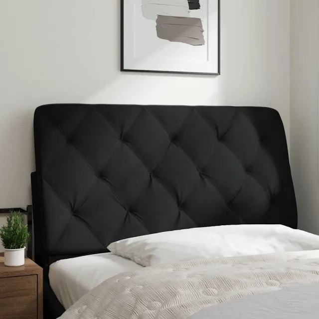 vidaXL Hoofdbordkussen 100 cm stof zwart