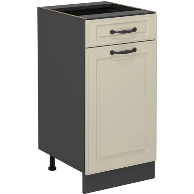 Vicco Keukenonderkast R-Line, Zand landelijk/Antraciet, 40 cm zonder werkblad
