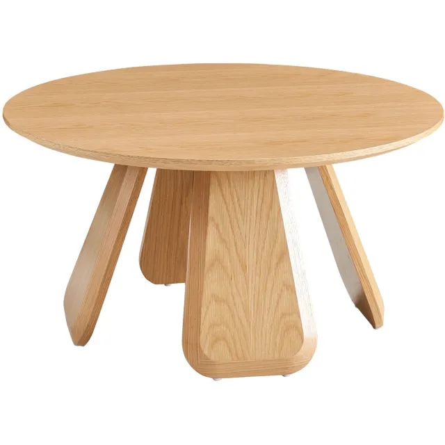 Selsey Affitly – Ronde salontafel 80 cm – eikenhoutlook – MDF met echt houtfineer Eikenlook