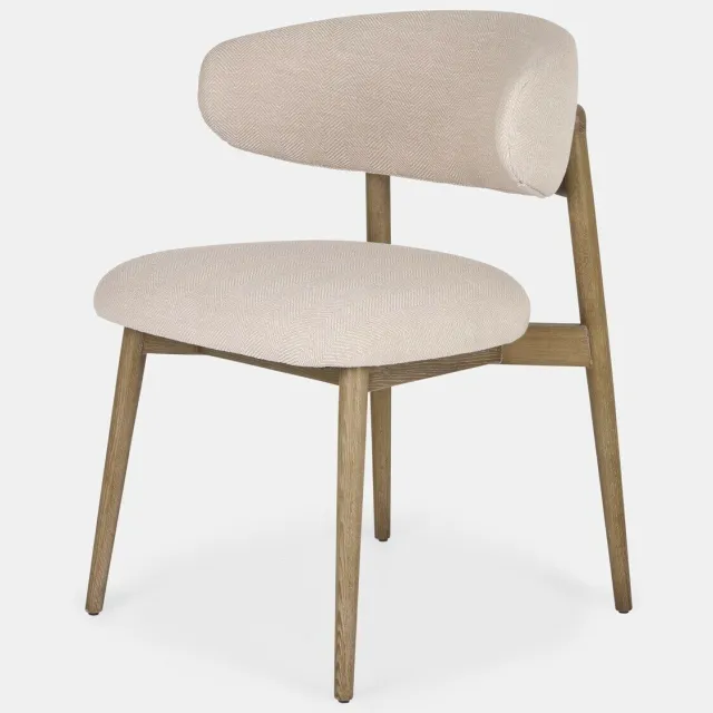 Loberon Stoel Northvale crème/bruin