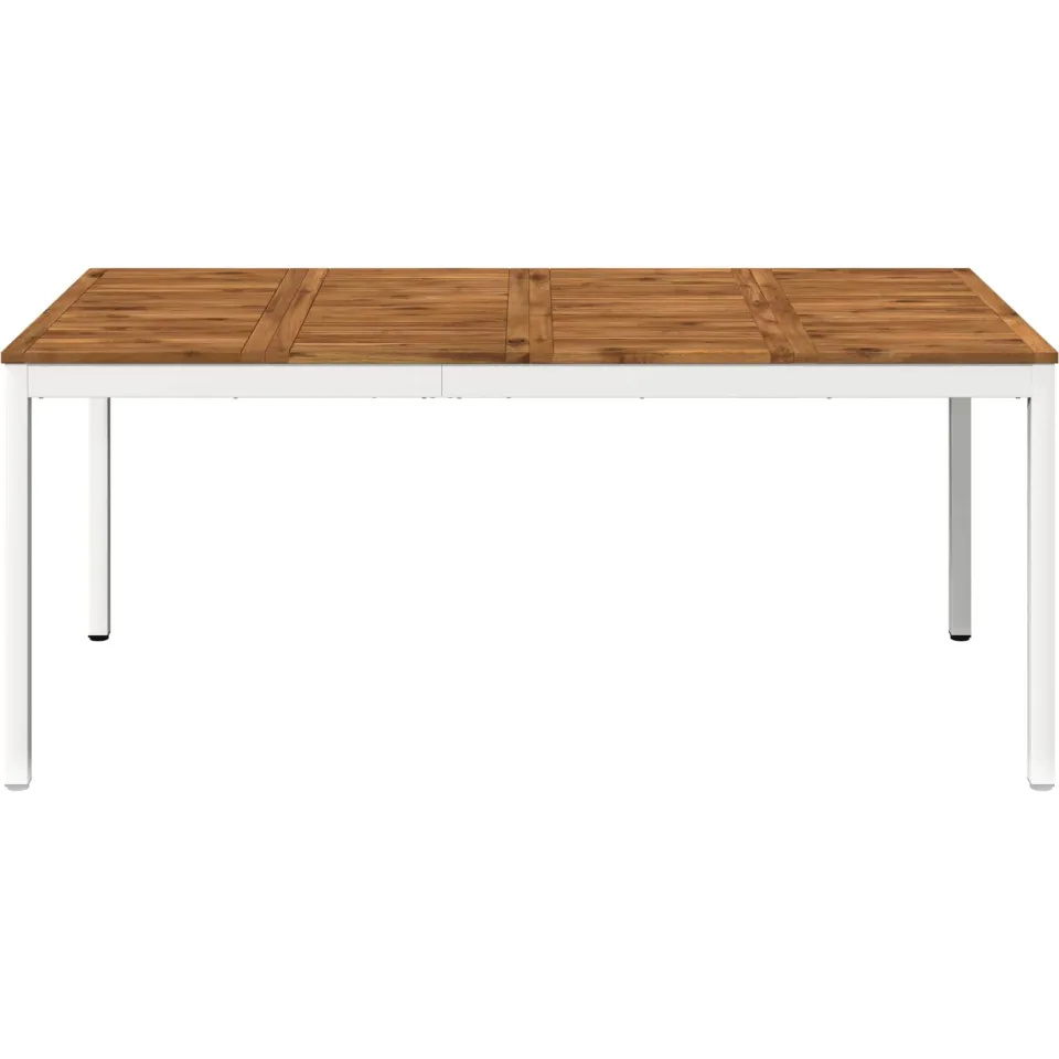 vidaXL Tuindiner tafel NAARDEN Natuurlijk en Wit 180 x 88,5 x 75 cm Bruin