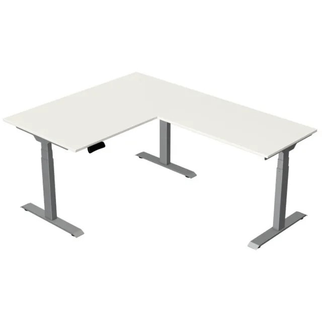 Kerkmann Elektrisch Zit-Sta Hoekbureau Move New Base 140x180 cm – wit