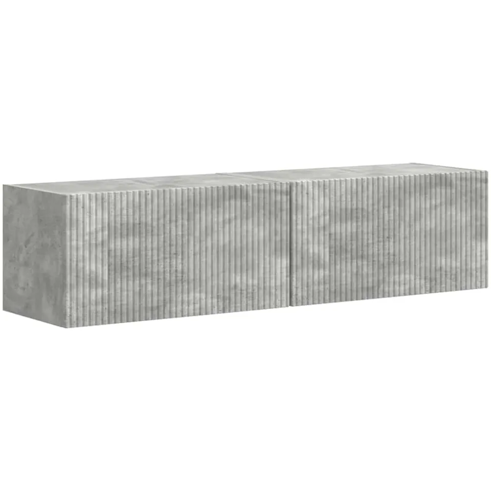 vidaXL TV Wandkast 2 st Betongrijs Bewerkt hout grijs, foto 3