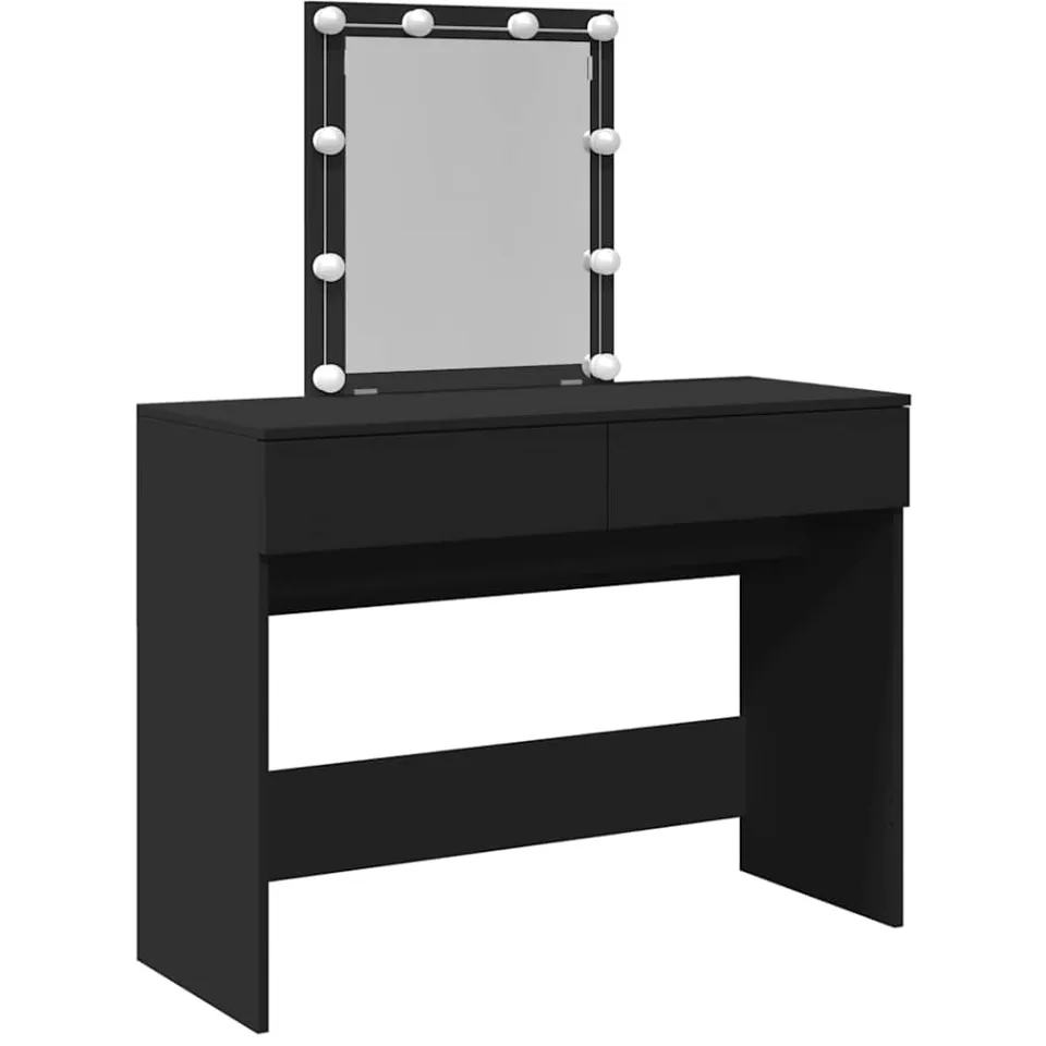 vidaXL Kaptafel met LED-verlichting 100x40x130 cm zwart
