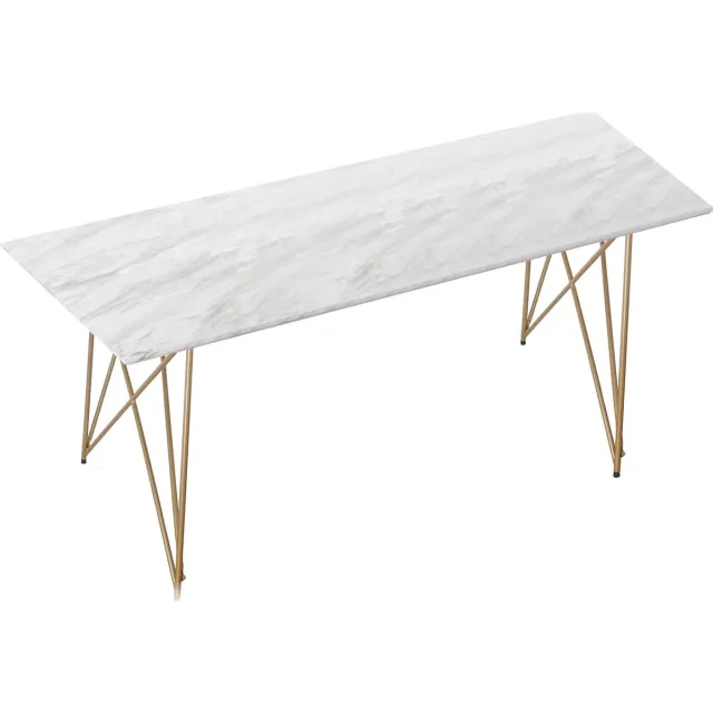 Notio Living Asama-Eettafel - Marmer Goudlook Wit