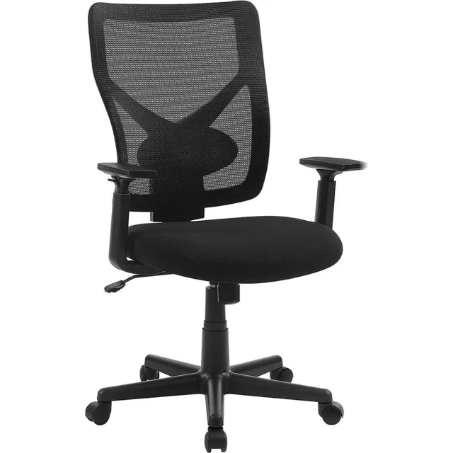 MAZAZU Bureaustoel - Draaistoel – Stof – Zwart - 68x67x112,5