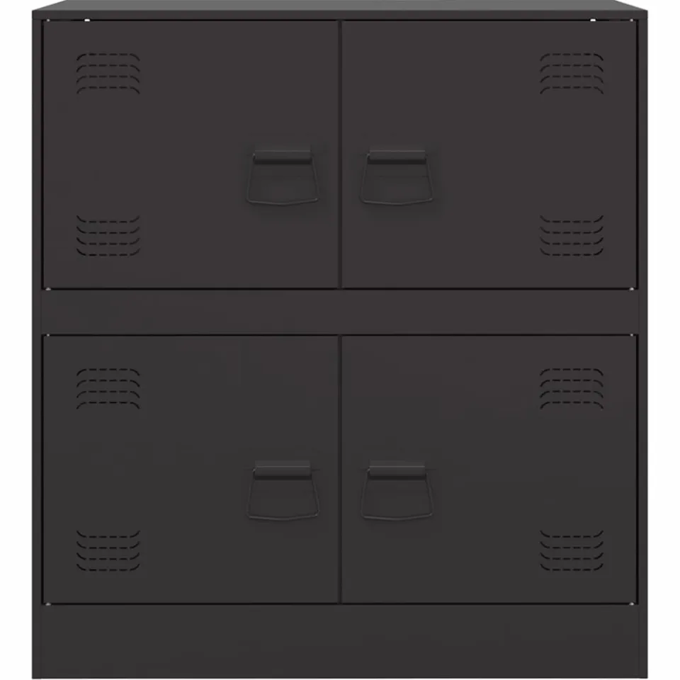 vidaXL Dressoir 67x39x73 cm staal zwart, foto 4