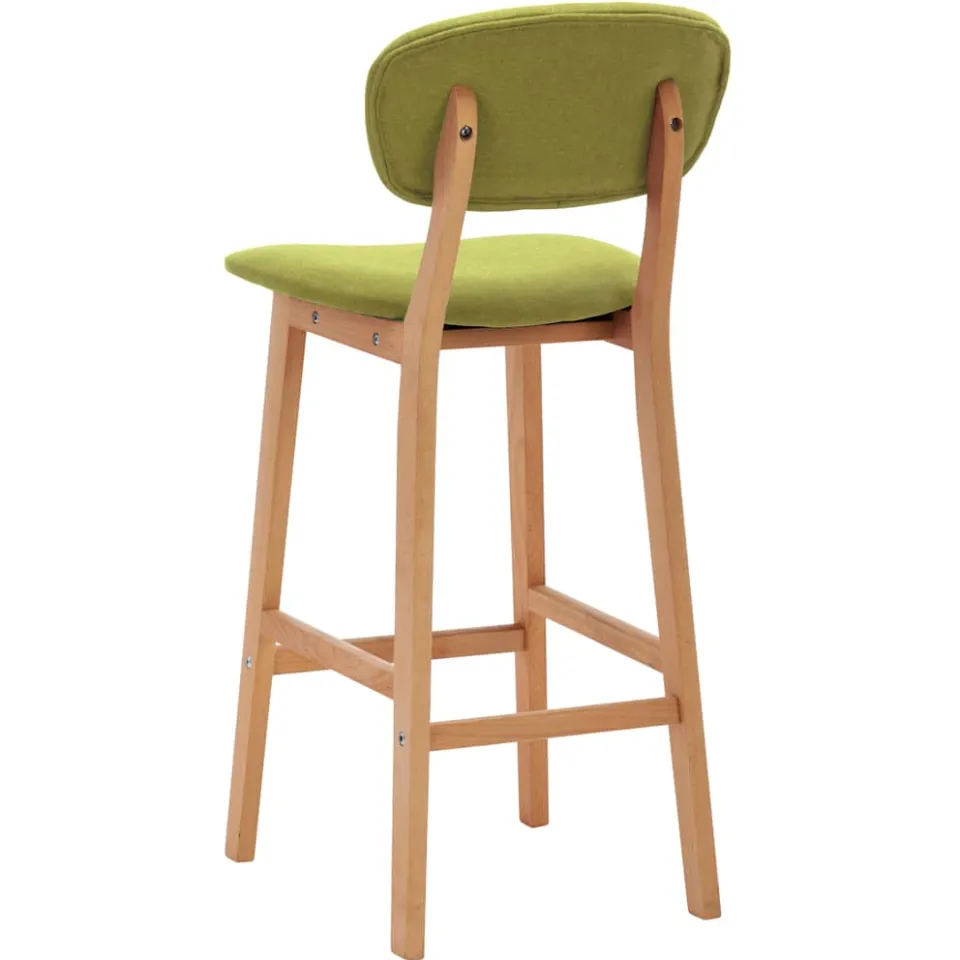 vidaXL Barkrukken 2 st stof groen, foto 4