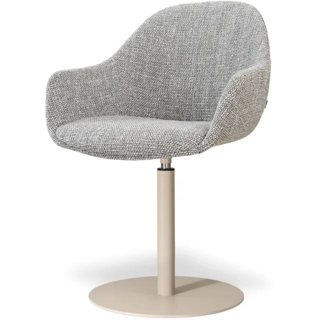 Nolon Niva-Mae draaibare tulp eetkamerstoel grijs blend - beige onderstel, foto 2